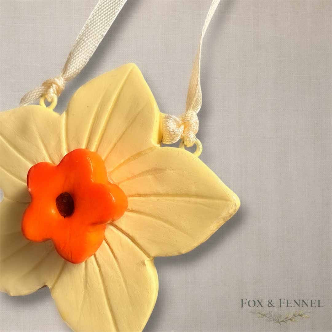 Handmade Daffodil Ornament – Welsh Gift, Spring Decoration, Small Handmade Gift