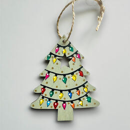 Wooden Christmas tree decoration.