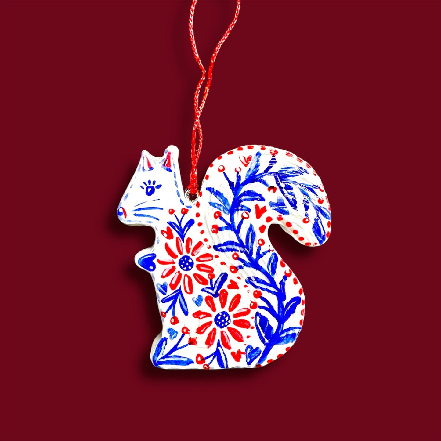 Woodland animal folk art decor - squirrel.