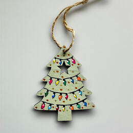 Wooden Christmas tree decoration.