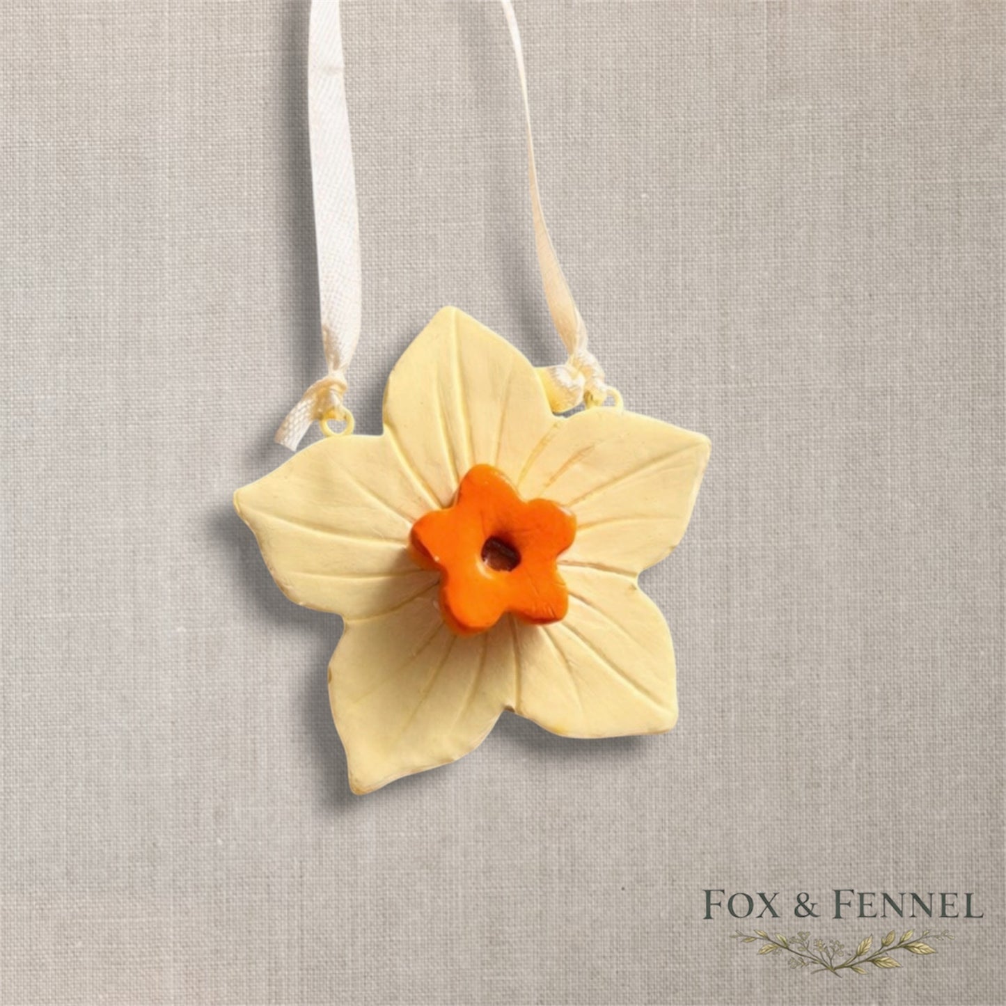Handmade Daffodil Ornament – Welsh Gift, Spring Decoration, Small Handmade Gift