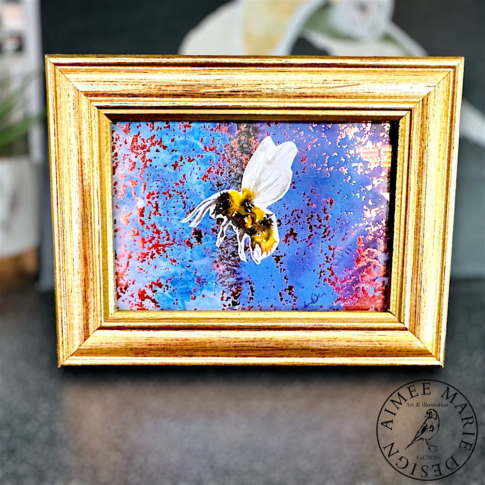 Bee original art (framed).