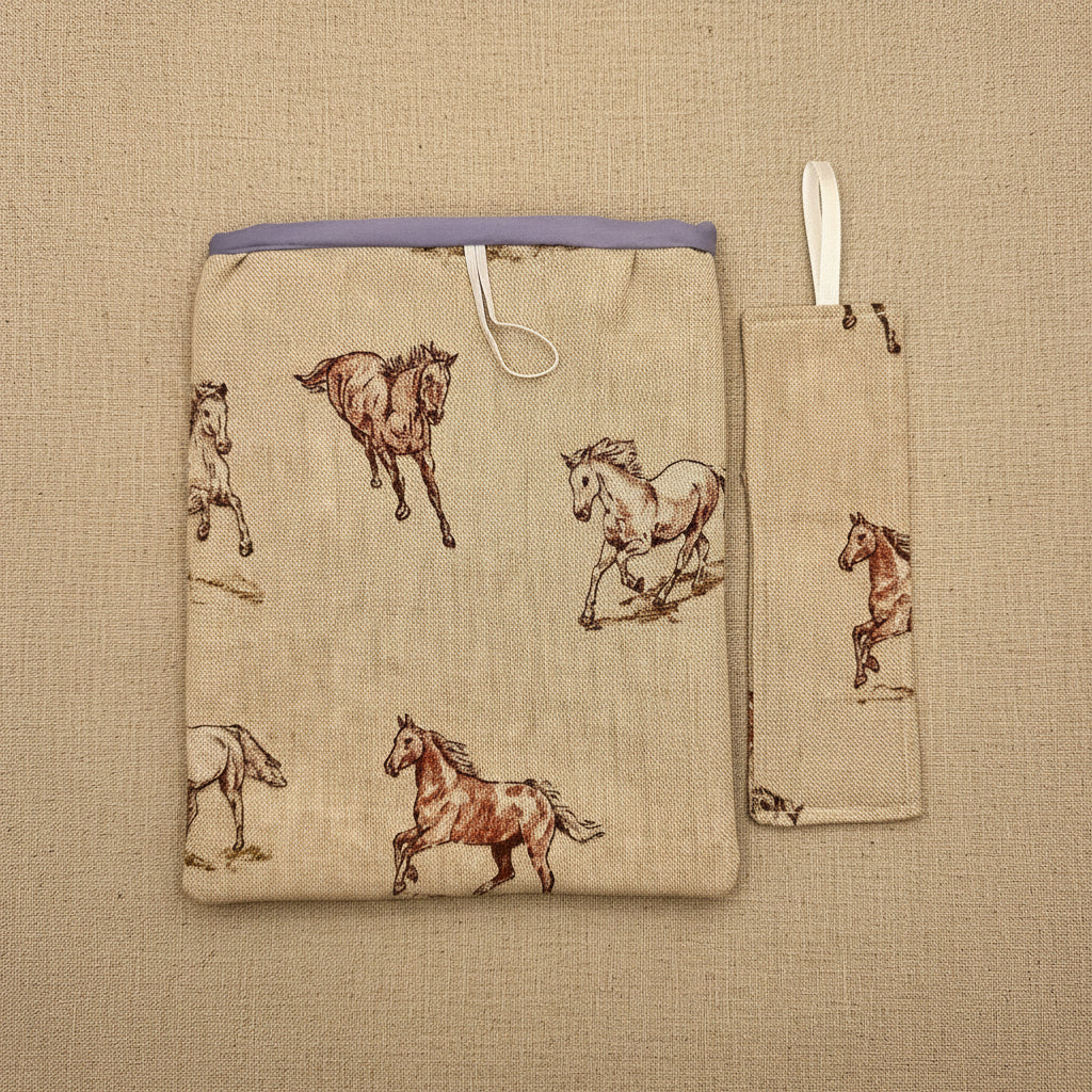 Matching horse themed fabric kindle cover and bookmark