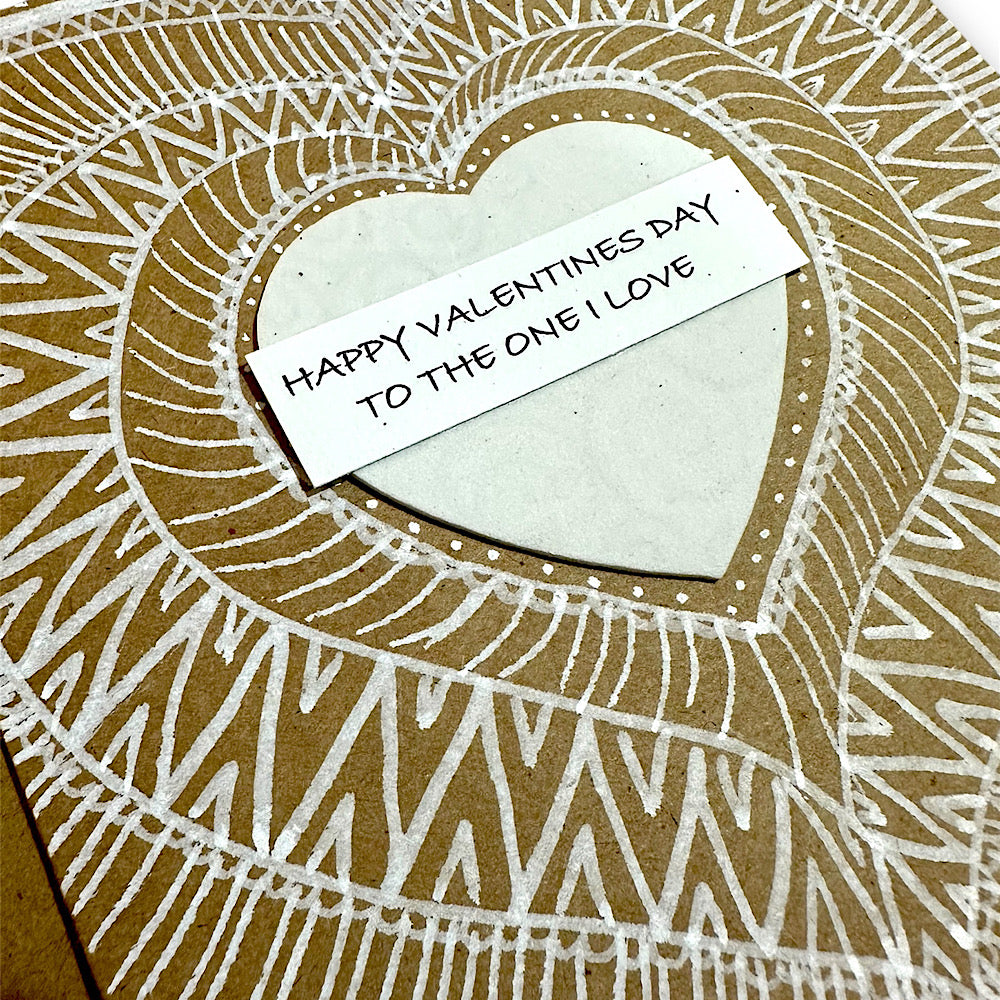 Valentine’s Day card - boho style.