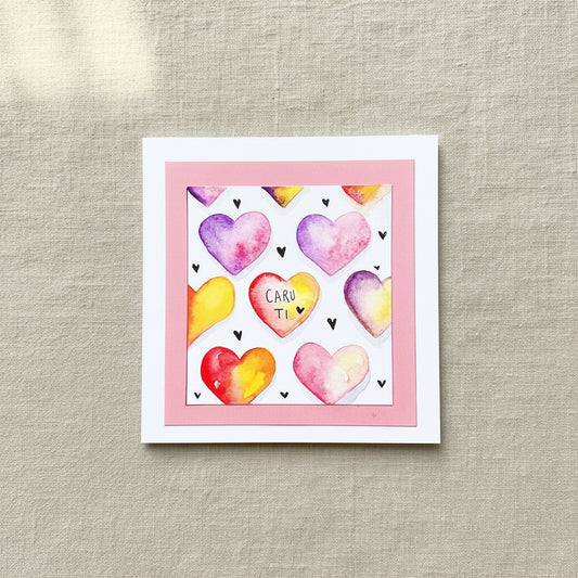 Welsh Greeting Card - Caru Ti (Love You)