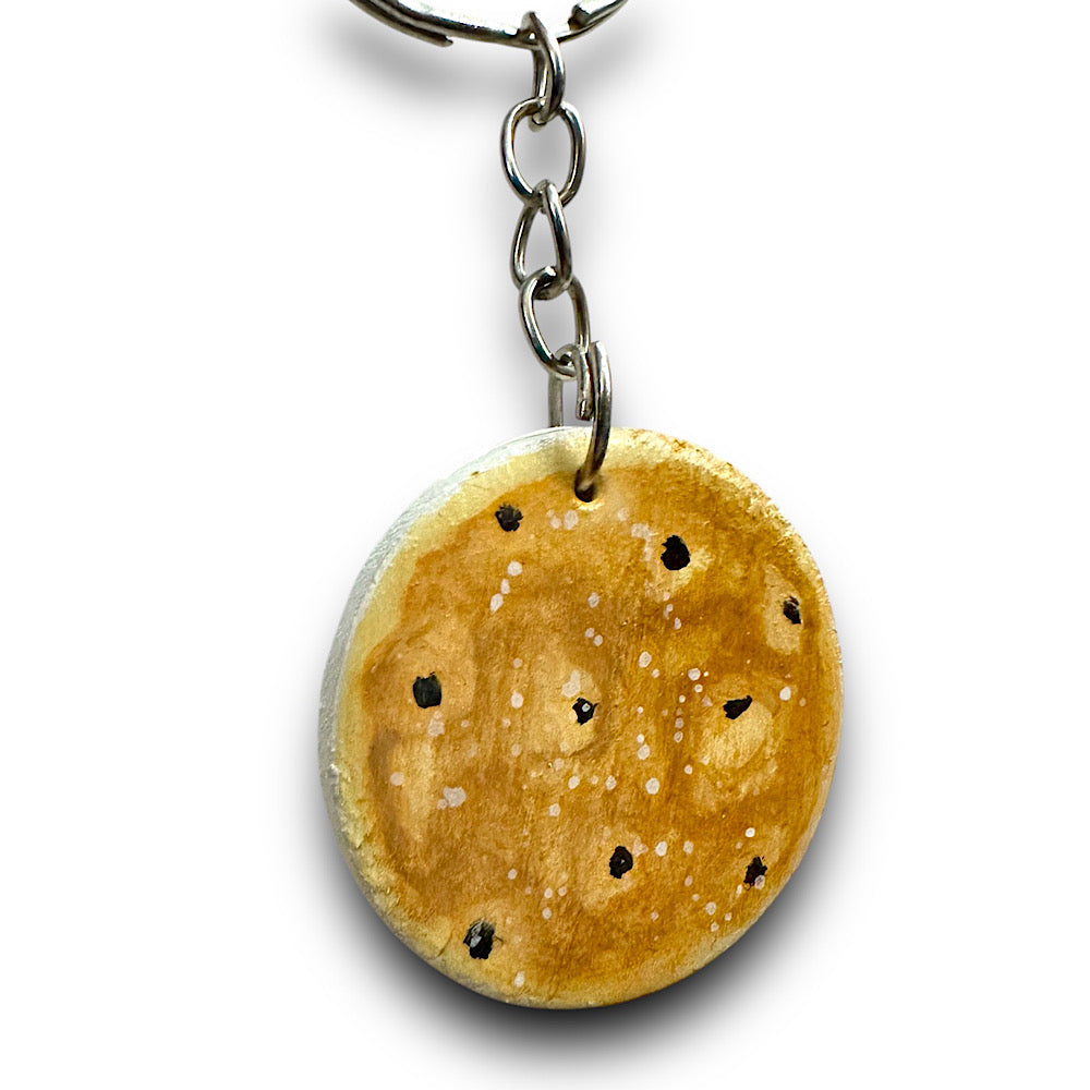 Handmade, Hand Painted Welshcake Keyring – Small Gift, Bag Charm, Stocking Filler, Cute Accessory