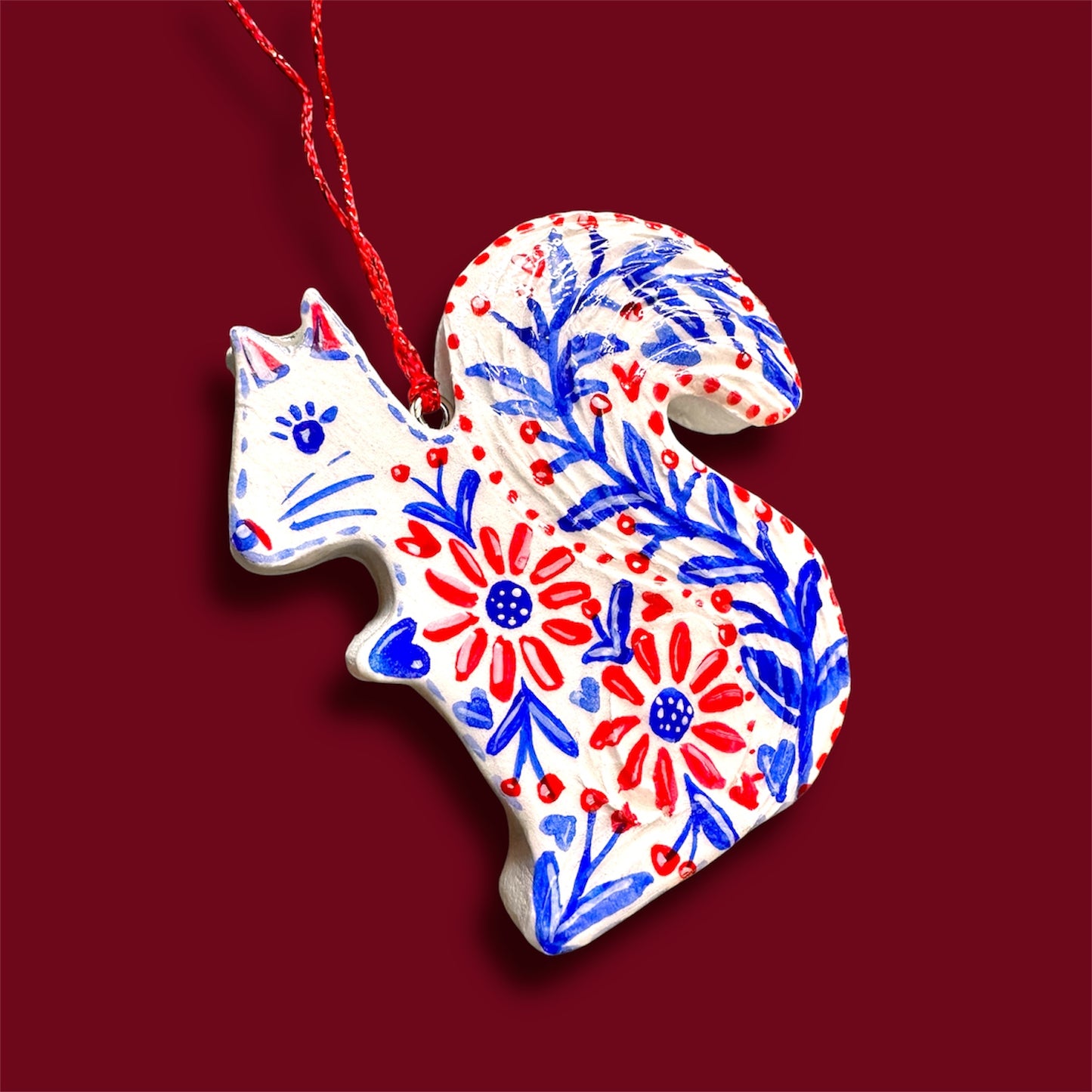 Woodland animal folk art decor - squirrel.